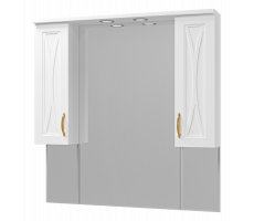 Зеркальный шкаф Misty Амбра 100 (белый) П-Амб02100-0122Я Зеркальный шкаф Misty Амбра 100 (белый) П-Амб02100-0122Я