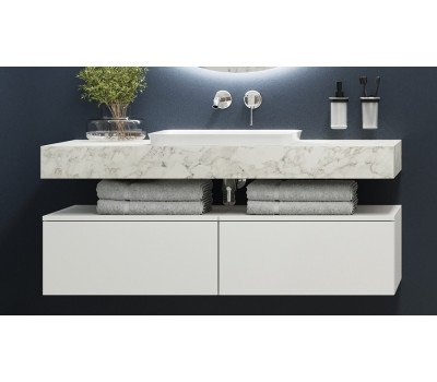 Столешница Velvex Unit 120, белый мрамор st.UNI.120-630  