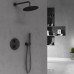Душевой комплект Vincea VSFW-101TMB термостатический встраиваемый, двухрежимный, черный 