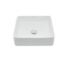 AQUAme AQM5008 Раковина настольная отдельностоящая прямоугольная белый глянцевый 