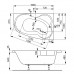 Ванна акриловая VAGNERPLAST MELITE асимметричная, 160х105 см, правая, белая VPBA163MEL3PX-04 