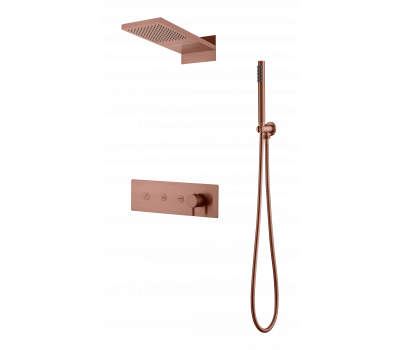 Встроенная душевая система FUSION, трехпозиционная COPPER BRUSHED Boheme 130-CB брашированная медь 