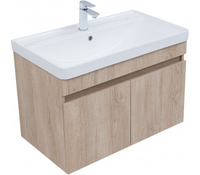 Тумба с раковиной Aquanet Оптима 80 цв. дуб светлый 00345361 Тумба с раковиной Aquanet Оптима 80 цв. дуб светлый 00345361