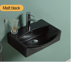 Умывальник CeramaLux 78014CMB черный матовый 