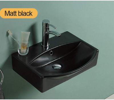 Умывальник CeramaLux 78014CMB черный матовый 