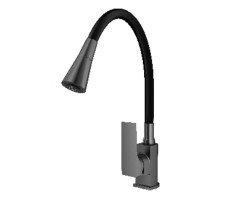 Смеситель для кухни с гибким изливом Prohanss P61.4406.09, графит 