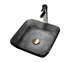 Раковина накладная стеклянная ABBER Glas AK2311B черная  Раковина накладная стеклянная ABBER Glas AK2311B черная