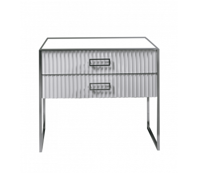 Тумба Armadi Art MONACO 100см белая глянец + хром под раковину моноблок 866-100-WCR 