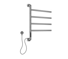 Полотенцесушитель электрический Allen Brau Liberty 683х489 7.33000-BN браш никель Полотенцесушитель электрический Allen Brau Liberty 683х489 7.33000-BN браш никель