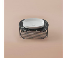 Мраморная столешница Artceram Flair 4.0 TFA010 90 Черный матовый 