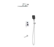 Душевая система для ванны и душа DQ Dortmund встраиваемая с изливом хром DA1715601 