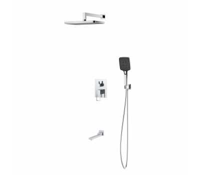 Душевая система для ванны и душа DQ Dortmund встраиваемая с изливом хром DA1715601 Душевая система для ванны и душа DQ Dortmund встраиваемая с изливом хром DA1715601