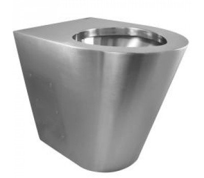 Унитаз из нержавеющей стали без сливного бака глянцевый для МГН 460х355х540 мм NOFER 13012.M.B 