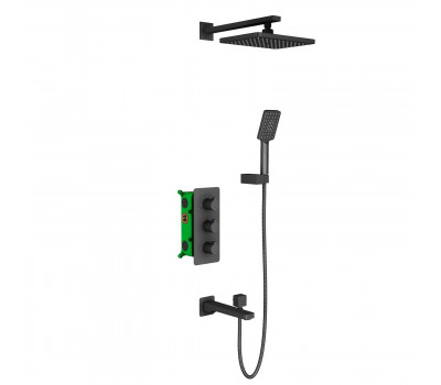 Душевая система встроенная с термостатом Timo Petruma черный SX-5149/03SM черный Душевая система встроенная с термостатом Timo Petruma черный SX-5149/03SM черный