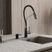 Смеситель для кухни WasserKRAFT Кухонные смесители A8417 черный матовый/хром 