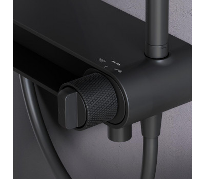 Душевая система со смесителем-полкой AM.PM X-Joy F0785A722 Черный Душевая система со смесителем-полкой AM.PM X-Joy F0785A722 Черный