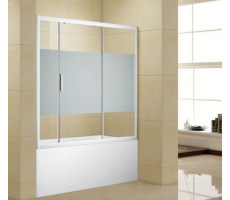 Шторка на ванну Aquanet Practic AE10-B-150H150U-CP, прозрачное стекло 