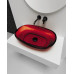 Раковина накладная прозрачная ABBER Kristall AT2805Rubin красная Раковина накладная прозрачная ABBER Kristall AT2805Rubin красная