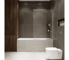 Шторка на ванну слайдер Terminus Ното 150х90, хром Шторка на ванну слайдер Terminus Ното 150х90, хром