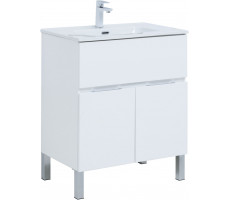 Тумба с раковиной Aquanet Алвита new 70 напольная 1 ящ., 2 дв. цв.белый матовый 00306146 Тумба с раковиной Aquanet Алвита new 70 напольная 1 ящ., 2 дв. цв.белый матовый 00306146