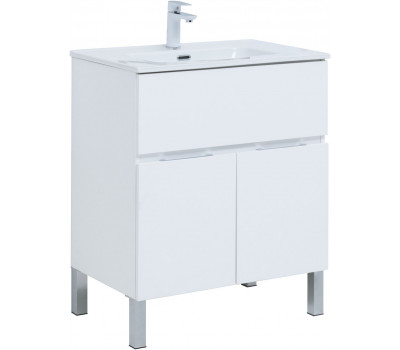 Тумба с раковиной Aquanet Алвита new 70 напольная 1 ящ., 2 дв. цв.белый матовый 00306146 Тумба с раковиной Aquanet Алвита new 70 напольная 1 ящ., 2 дв. цв.белый матовый 00306146