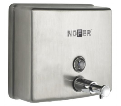 Диспенсер для мыла из нержавеющей Стали матовый 1400 мл. Квадратный NOFER 03004.S 