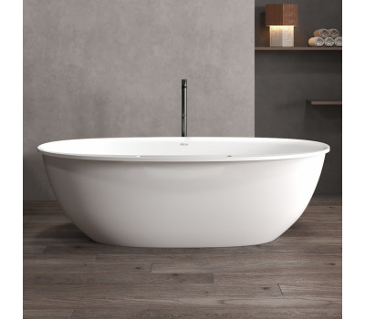 Ванна из искусственного камня 170х85 см ABBER Stein AS9631 белая матовая 