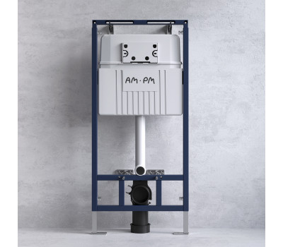 Инсталляция с подвесным унитазом FlashClean с сиденьем микролифт и клавишей AM.PM Gem IS100251.901701 Синий; белый; хром 