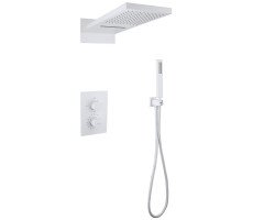 Душевая система ABBER Weiss Insel AF8052W скрытого монтажа без излива, термостат, белый Душевая система ABBER Weiss Insel AF8052W скрытого монтажа без излива, термостат, белый