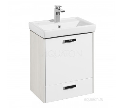 Тумба под раковину Aquaton Йорк 55 М белый, ясень фабрик 1A170801YOAV0 
