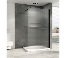 Душевая перегородка ABBER Immer Offen AG61101R8 черный матовый 