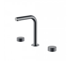 Смеситель на столешницу STICK SPIRALE на 3 отв. Shine Gun Metal Boheme 152-SGM.4 графит матовый глянцевый Смеситель на столешницу STICK SPIRALE на 3 отв. Shine Gun Metal Boheme 152-SGM.4 графит матовый глянцевый