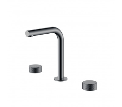                 Смеситель на столешницу STICK SPIRALE на 3 отв. Shine Gun Metal Boheme 152-SGM.4 графит матовый глянцевый 