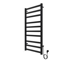 Полотенцесушитель электрический AZARIO PALERMO 500/1000 квадрат, 10 секций, диммер справа, черный AZ83850B Полотенцесушитель электрический AZARIO PALERMO 500/1000 квадрат, 10 секций, диммер справа, черный AZ83850B