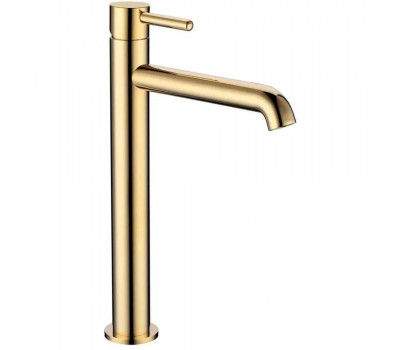 Смеситель для раковины высокий Grocenberg GB3029GO, золото 