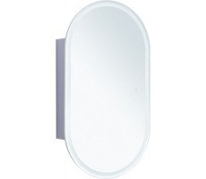 Зеркальный шкаф Aquanet Монте 50 белый, с LED подсветкой 00344787 