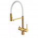 Смеситель для кухни с гибким изливом Grocenberg GB4095GL, брашированное золото 
