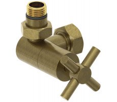Вентиль Сунержа 3D G 1/2" НР х G 3/4" НГ левый крест цвет-бронза состаренная 05-1410-1234 