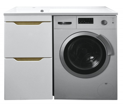 Тумба с раковиной AZARIO Magenta 120 левая под стиральную машину 56 белая CS00078395 Тумба с раковиной AZARIO Magenta 120 левая под стиральную машину 56 белая CS00078395