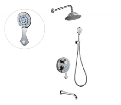 Душевой комплект ЯСМИНА NT800/B02 хром Bronze de Luxe 