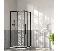 Ограждение душевое ESBANO ESF-90D1+100D2-B Размер: 90х100х195 черный матовый Ограждение душевое ESBANO ESF-90D1+100D2-B Размер: 90х100х195 черный матовый