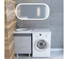 Раковина Teymi Bruks 120х48 левая, литьевой мрамор T50604 