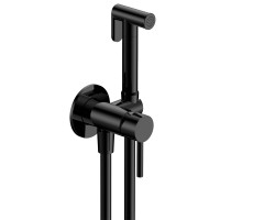 Комплект: cмеситель с гигиеническим душем AQUAme Siena AQM6217MB Черный матовый 