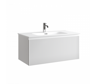 Тумба подвесная SANCOS Snob R 1.0 890х445х406, c одним ящиком оснащенным доводчиками, Bianco , арт.SNR1.090W 