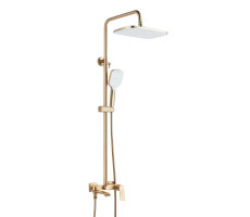 Душевая система Shevanik S4136G, золотой сатин