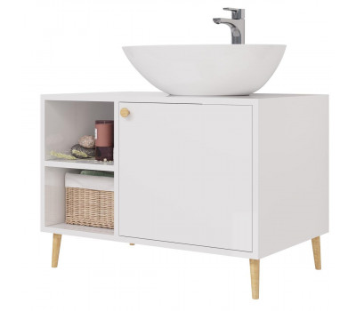 Тумба под раковину напольная Dreja Luno 80 см, белый