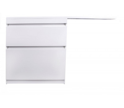 Тумба напольная Style Line Даллас 150, 2 ящика, Люкс белая, PLUS СС-00002303 