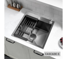 Мойка кухонная многофункциональная CASCADE-M ESBANO оружейная сталь 