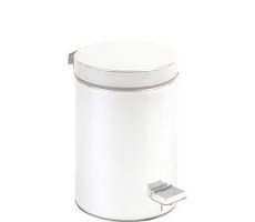 Ведро из нерж. Стали 5 л. с педалью белое, 09100.05.W, шт NOFER 09100.05.W 