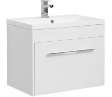 Тумба с раковиной Aquanet Августа 75 белый (ручка хром) 